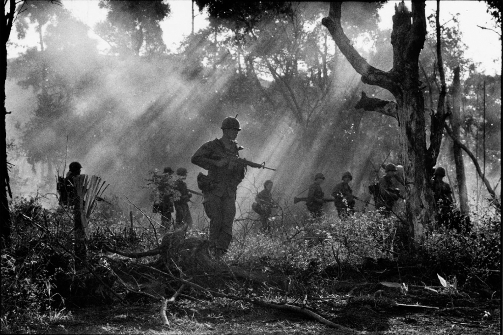 Patrouille américaine de la 173e brigade aéroportée, vallée de A Shau. Sud-Vietnam, Décembre 1967